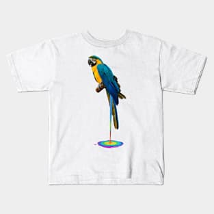 The blue-and-gold macaw, is a large South American parrot. Kids T-Shirt